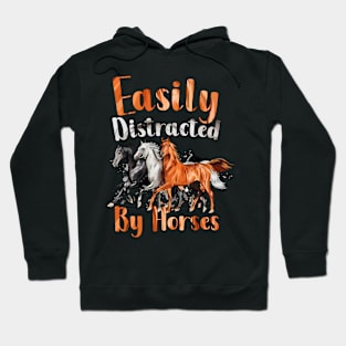 Easily Distracted By Horses Hoodie